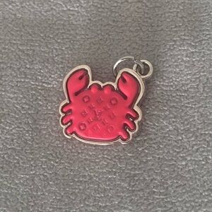Vibrant Dark Pink Crab Charm
